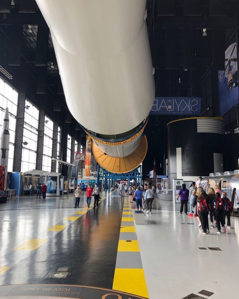Image of Saturn Rocket at Huntsville Space Center museum.